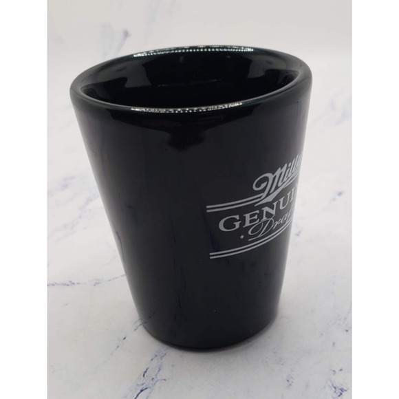 Vintage Miller Genuine Draft Small Black 2oz Shot Glass - Picture 4 of 8